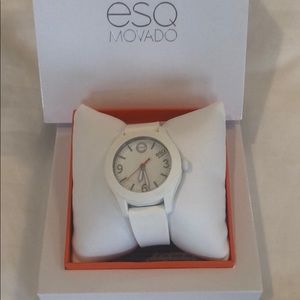 ESQ Movado White Watch BRAND NEW, Never Worn!